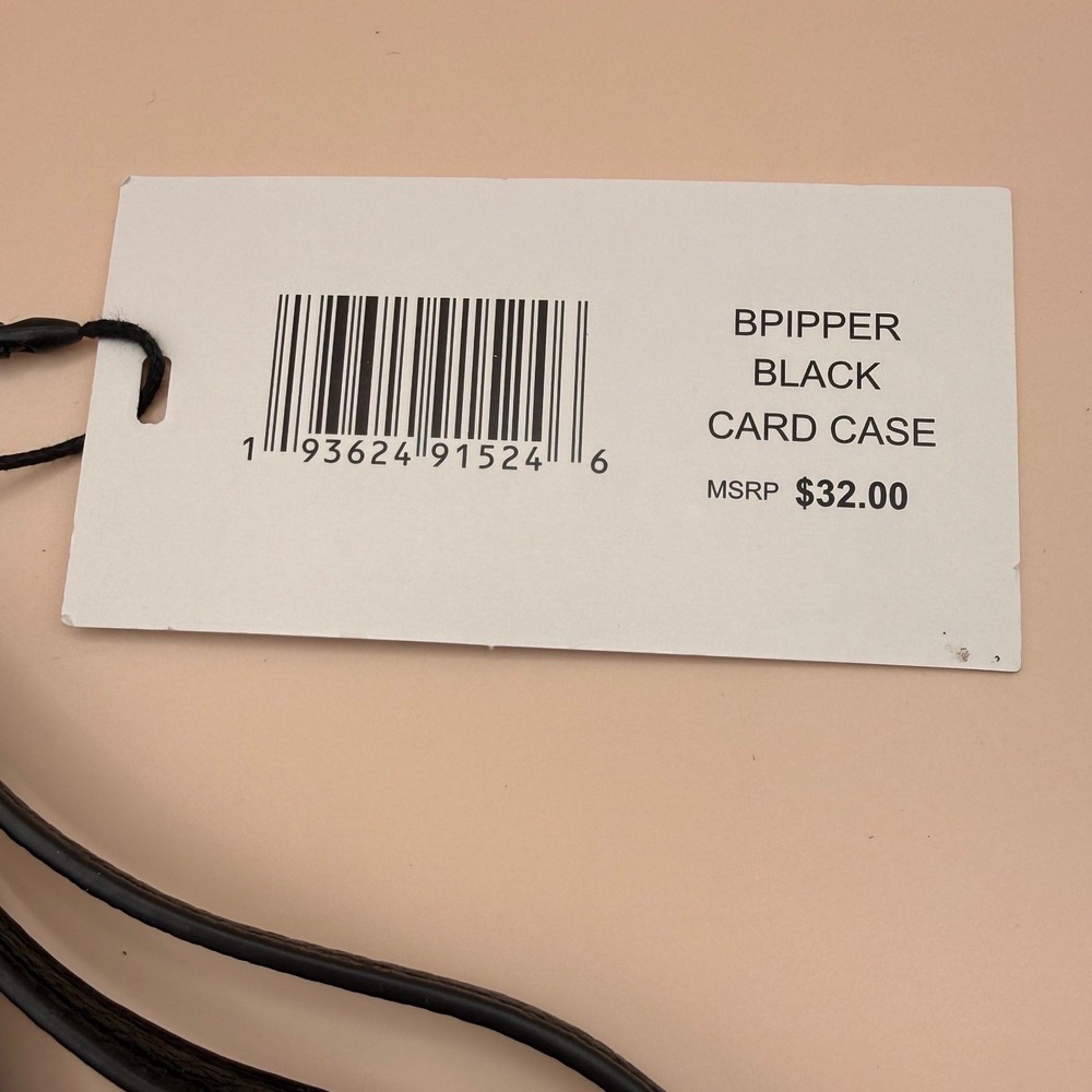Steve Madden Bpipper Black Card Case Wristlet Wallet Zip Around New - Picture 3 of 5